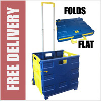 Extra Large Folding Boot Shopping Cart Trolley Crate (HEAVY DUTY 35KG CAPACITY)